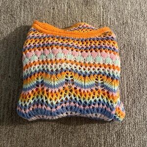Colorful Crochet Sweater